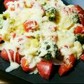まろくんわんわん☆'s cooksnap of when they made 卵とトマトとブロッコリーのツナチーズ焼き.