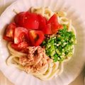 まつこ・ω・'s cooksnap of when they made 暑い夏に！簡単 冷たい三色サラダうどん.