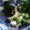 クックOYTSP1☆'s cooksnap of when they made モロヘイヤとオクラのネバネバ☆冷奴.
