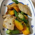 main73's cooksnap of when they made 南瓜とオクラのオイスターソース炒め.