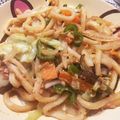 ゆう1217's cooksnap of when they made 秋鮭のちゃんちゃん焼うどん.