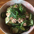 かよばぁ's cooksnap of when they made さっぱり味♪胡瓜とシソとツナの三杯酢.