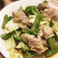 なぎさ▽▲'s cooksnap of when they made 焼肉のタレ&ポン酢の豚バラ野菜炒め.