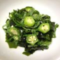 azbjbn's cooksnap of when they made おくら&みょうが&ワカメのわさびポン酢.