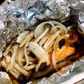 にゃんこ☆クローバー's cooksnap of when they made 鮭のレモン汁ホイル蒸し♡.