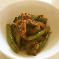 ともちゃんと３匹の猫's cooksnap of when they made さやいんげんとゴ−ヤのピリ辛みそ炒め.