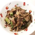 カヘルさん's cooksnap of when they made 温サラダ？オクラと舞茸のベーコンソテー！.