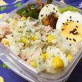 のんのんSTELLA's cooksnap of when they made *魚肉ソーセージとコーンのおにぎり*.
