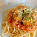 Jo～Jo～'s cooksnap of when they made 絶品♡ナスとベーコンのトマトパスタ.