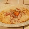 ダッフィーニーうに's cooksnap of when they made １人ランチに！！あるものカルボナーラ.