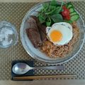 ーーグレーテル's cooksnap of when they made 簡単絶品♡ナシゴレンのステーキ添え.