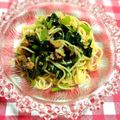 riramuhffy's cooksnap of when they made 小松菜と鯖の味噌煮缶サラスパ.