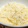 chou*'s cooksnap of when they made カルボナーラ風釜玉うどん.