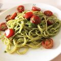 みっていぃ's cooksnap of when they made バジルとプチトマトパスタ　ジェノベーゼ.