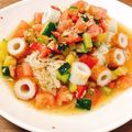 べるゔぃまーちょ's cooksnap of when they made ズッキーニとトマトのアレンジそうめん.