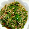 ハングル's cooksnap of when they made ピーマンときのこのきんぴら【JA福岡市】.