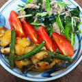 nosso's cooksnap of when they made さば缶とワカメと水菜のサラダ.