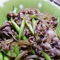 ゆみっち20's cooksnap of when they made ごま油香る！豚バラとアスパラガスの塩炒め.
