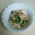 ピーナッツ子♪'s cooksnap of when they made ささみとオクラのさっぱり梅おひたし.