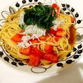 ふーみん＊'s cooksnap of when they made ★味付け簡単★トマトしらす冷製パスタ.