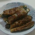 ショコラメロン's cooksnap of when they made 茄子と大葉のごまみそ豚バラ巻き.