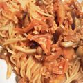 クックZ69KDS☆'s cooksnap of when they made 鶏肉と茄子（しめじ）のトマトソースパスタ.