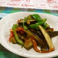 赤い電話's cooksnap of when they made ナスとピーマンのきんぴら.