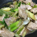 くっくにゅうこ's cooksnap of when they made 豚ももブロックとねぎのさっぱり炒め♪.