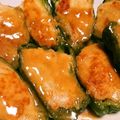 {ももたろ}'s cooksnap of when they made ピーマンの肉詰め・味噌煮込み。.