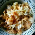クッキングホチョ's cooksnap of when they made 1人分　キャベツと油揚げの卵丼.