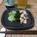 ダイナマイト漆黒's cooksnap of when they made 博多名物 鶏皮ポン酢➕きゅうりとワカメ.
