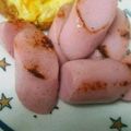 NAOばあさん's cooksnap of when they made 魚肉ソーセージ焼いただけ(yωy*)ポッ.