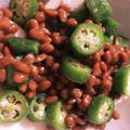 ＊にょにょん＊'s cooksnap of when they made 【簡単】納豆とオクラのねばねば豆腐.