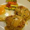 saki1010's cooksnap of when they made 刻みガーキンのハンバーグ＆ソース.