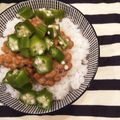 ＊marble＊'s cooksnap of when they made 納豆とオクラのネバネバ冷たいスープご飯.