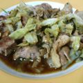 iemonuko's cooksnap of when they made 豚こまの大葉にんにく醤油焼き.