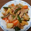 クック0T43KB☆'s cooksnap of when they made 新玉、新じゃがの厚揚げ酢豚.
