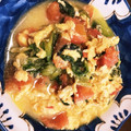 クックGQMJ5R☆'s cooksnap of when they made ☆トマトとレタスの卵炒め.