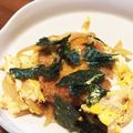 imoky's cooksnap of when they made 我が家のコロッケの玉子とじ丼.
