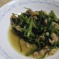 kaname1217's cooksnap of when they made 空芯菜とウインナーのにんにく醤油炒め.
