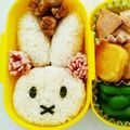 さんじのママ's cooksnap of when they made キャラ弁　ミッフィー　超簡単！　おにぎり.
