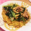 たかみん☆'s cooksnap of when they made 豚バラと小松菜のあんかけ焼きそば.