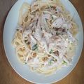 OMAOの至福's cooksnap of when they made 混ぜるだけ♪たらこと舞茸のクリームパスタ.