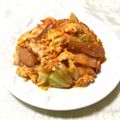 ゆにこーん☆'s cooksnap of when they made 簡単♪卵入りキムチ炒め.