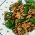 NAOばあさん's cooksnap of when they made ししとうの豚肉ニンニクポン酢炒め.