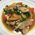 neruco430's cooksnap of when they made 豚肉入りトマトにら玉.
