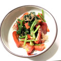 SachikoS's cooksnap of when they made ほうれん草とパプリカのおかか和え.