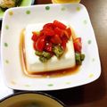 クックM0052U☆'s cooksnap of when they made おくら＆トマト☆やみつき特製タレの冷奴.