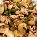 にゃんにゃおす's cooksnap of when they made 豚、ナス、いんげんのポン酢炒め.