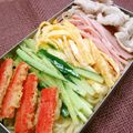 もりはん's cooksnap of when they made 絡まらない!!冷やし中華弁当*'.